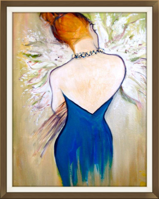 Lady in Blue dress