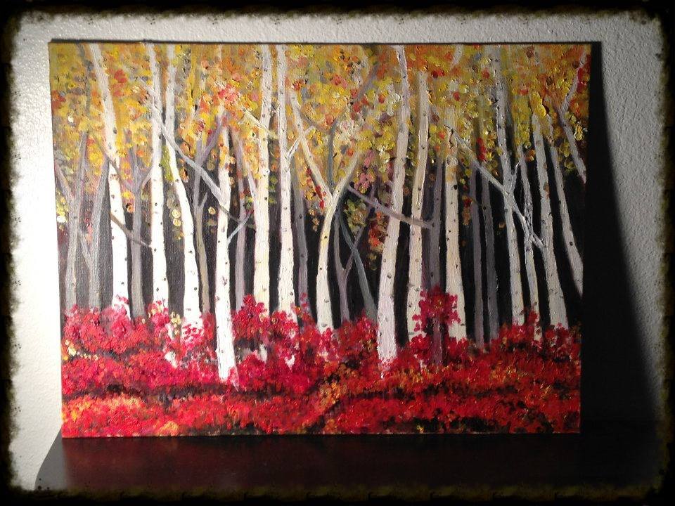 Parade of yellow trees